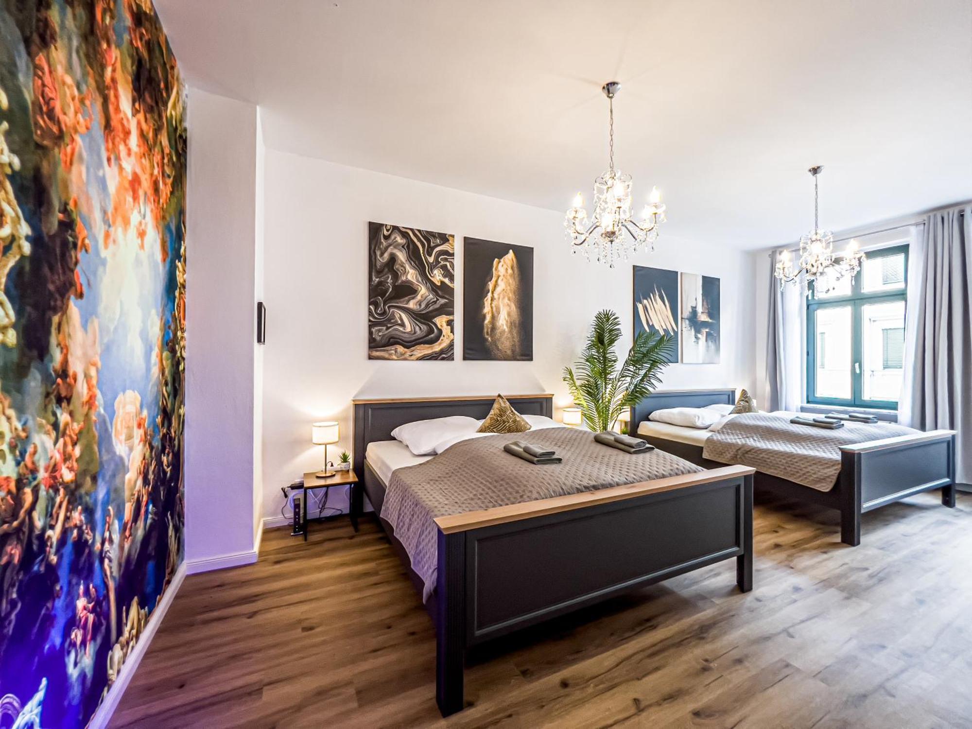 Grosse 3 Schlafzimmer Unterkunft Mit Kueche, Bad, Waschmaschine & Balkon Am Zoo 라이프치히 외부 사진