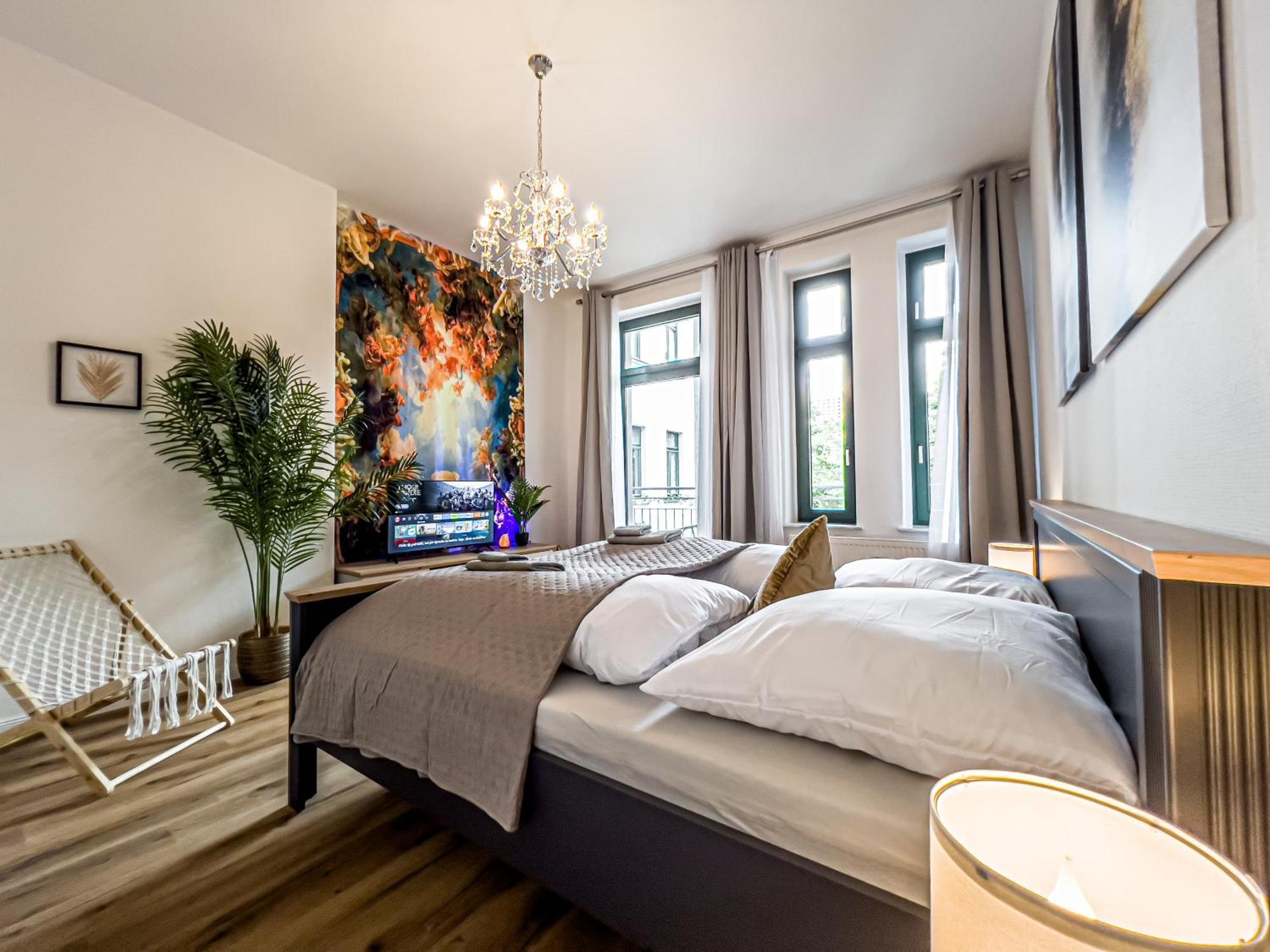 Grosse 3 Schlafzimmer Unterkunft Mit Kueche, Bad, Waschmaschine & Balkon Am Zoo 라이프치히 외부 사진